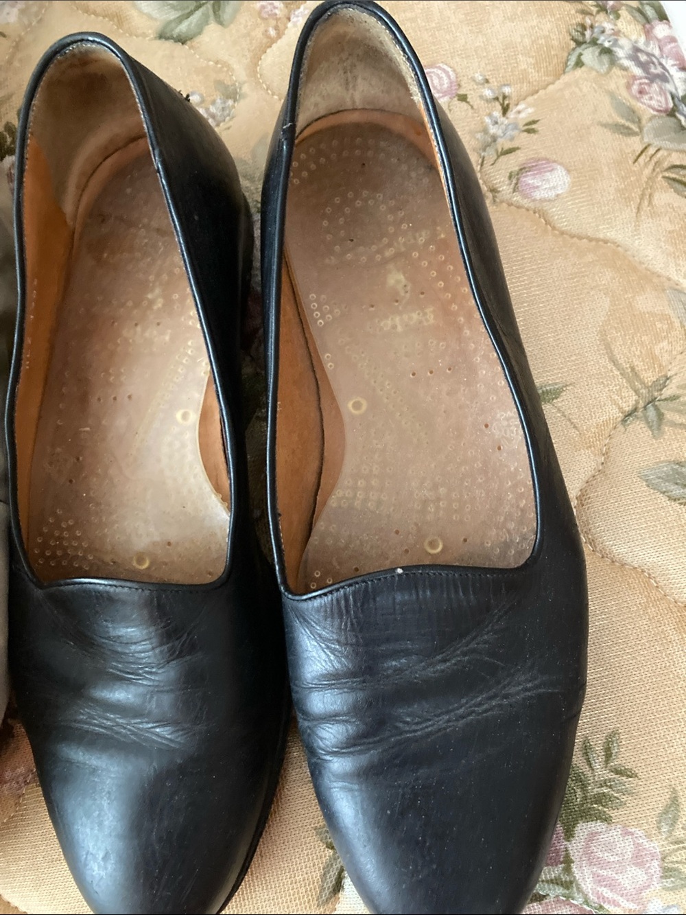 Polo by Ralph Lauren Black Leather Men’s Slip-On Flats